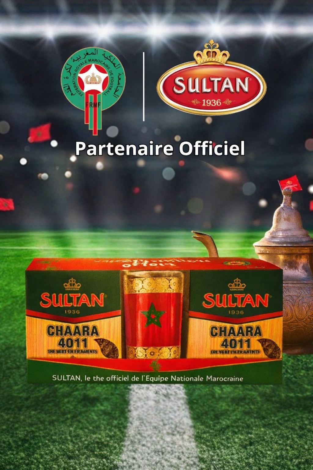 Coffret Thé Sultan Chaâra 4011 – 2 x 200g + Verre Marocain Offert