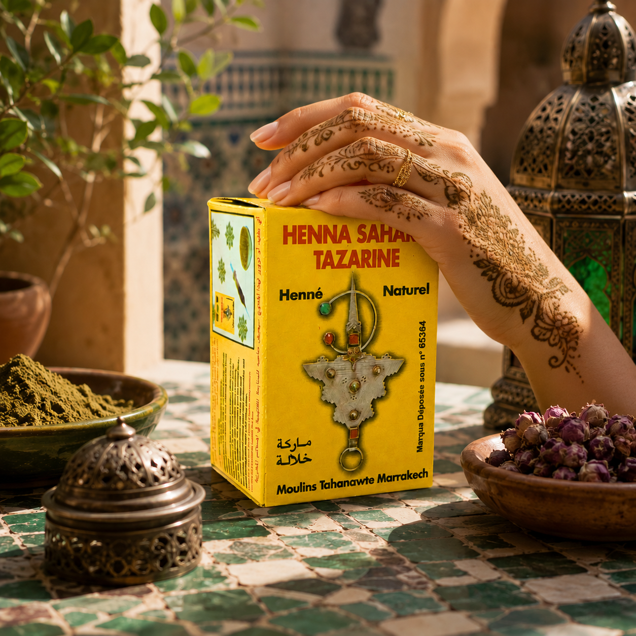Henné Tazarine du Maroc – Poudre Naturelle 100 g
