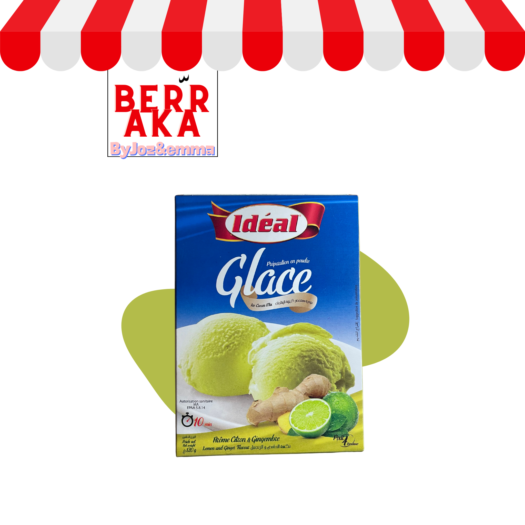 Glace - préparation en poudre - Idéal 120g