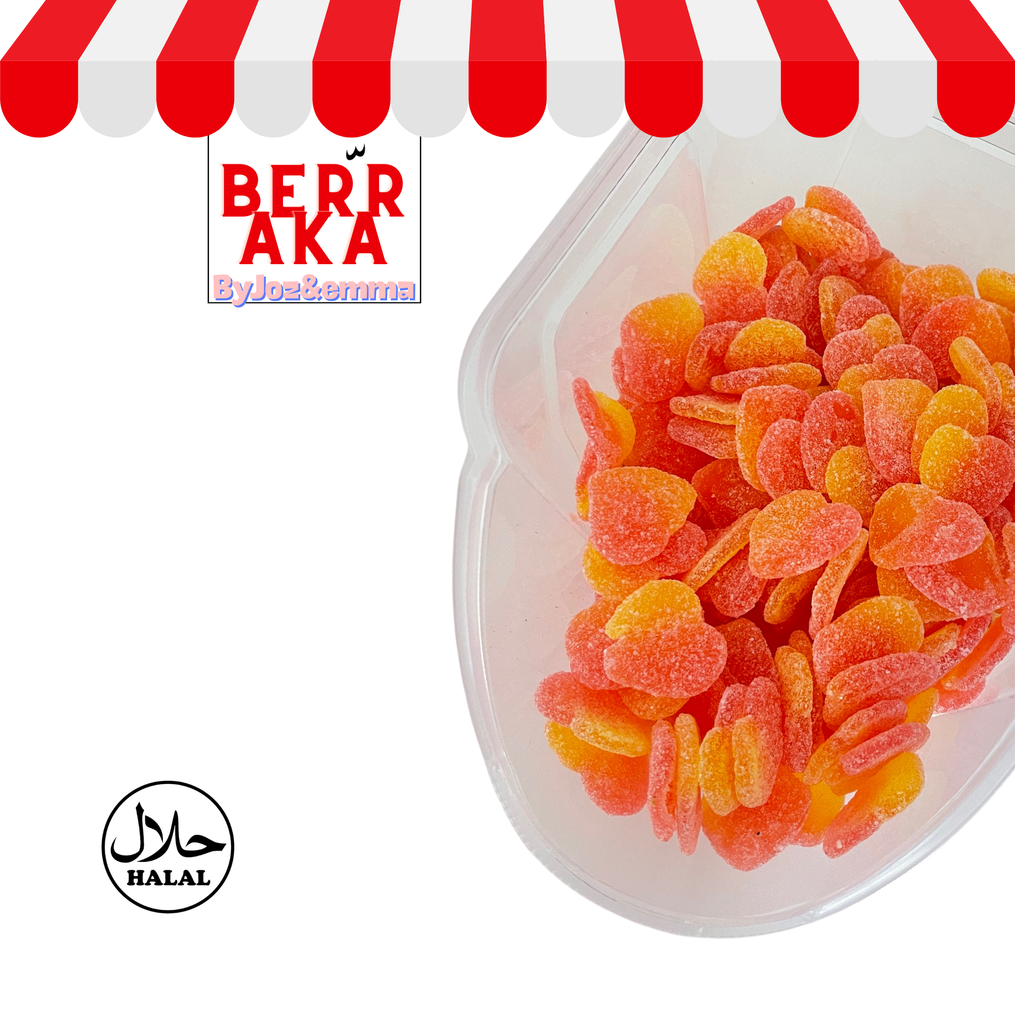 10x Bonbon sucrés Coeur - قلب