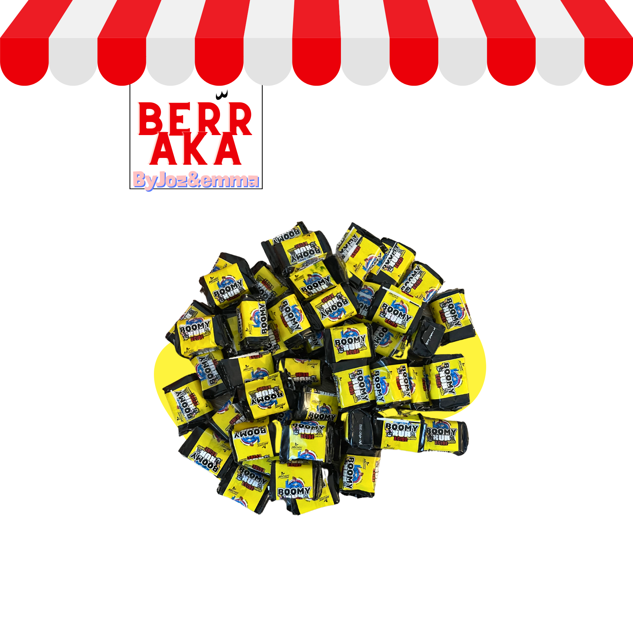 10x Chewing-gum Boomy acide