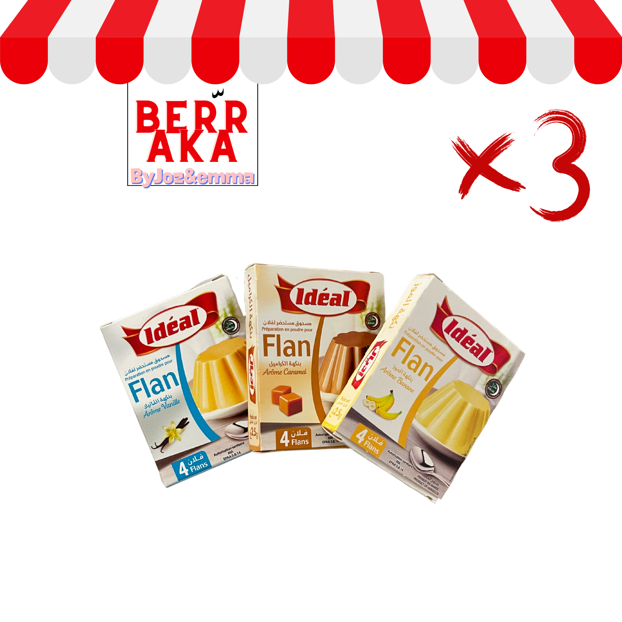 idéal flan banane vanille maroc halal