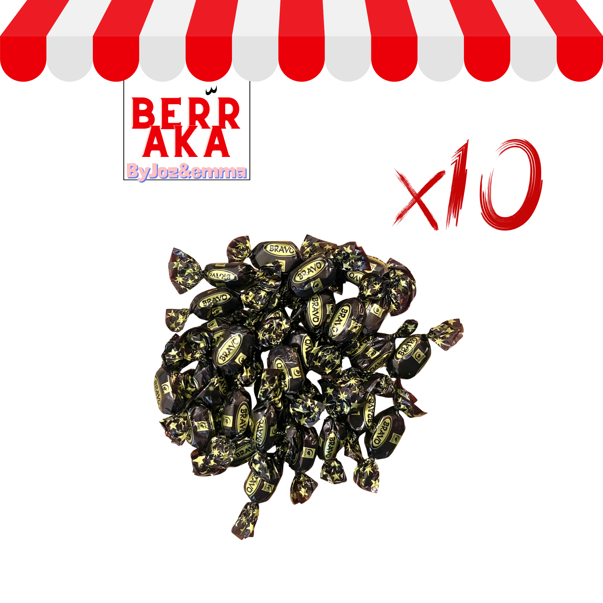 10x Bonbon Bravo au Cacao