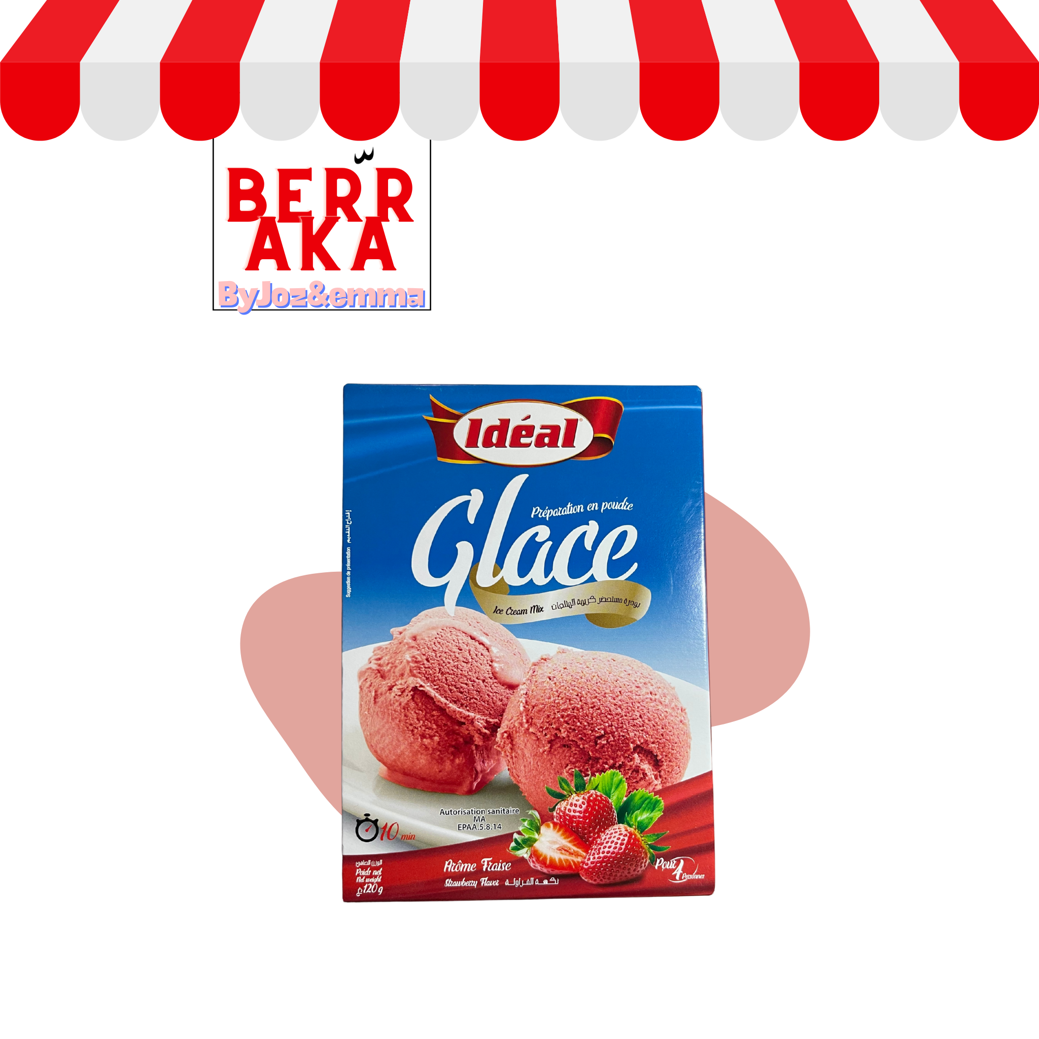 glace maroc fraise idéal
