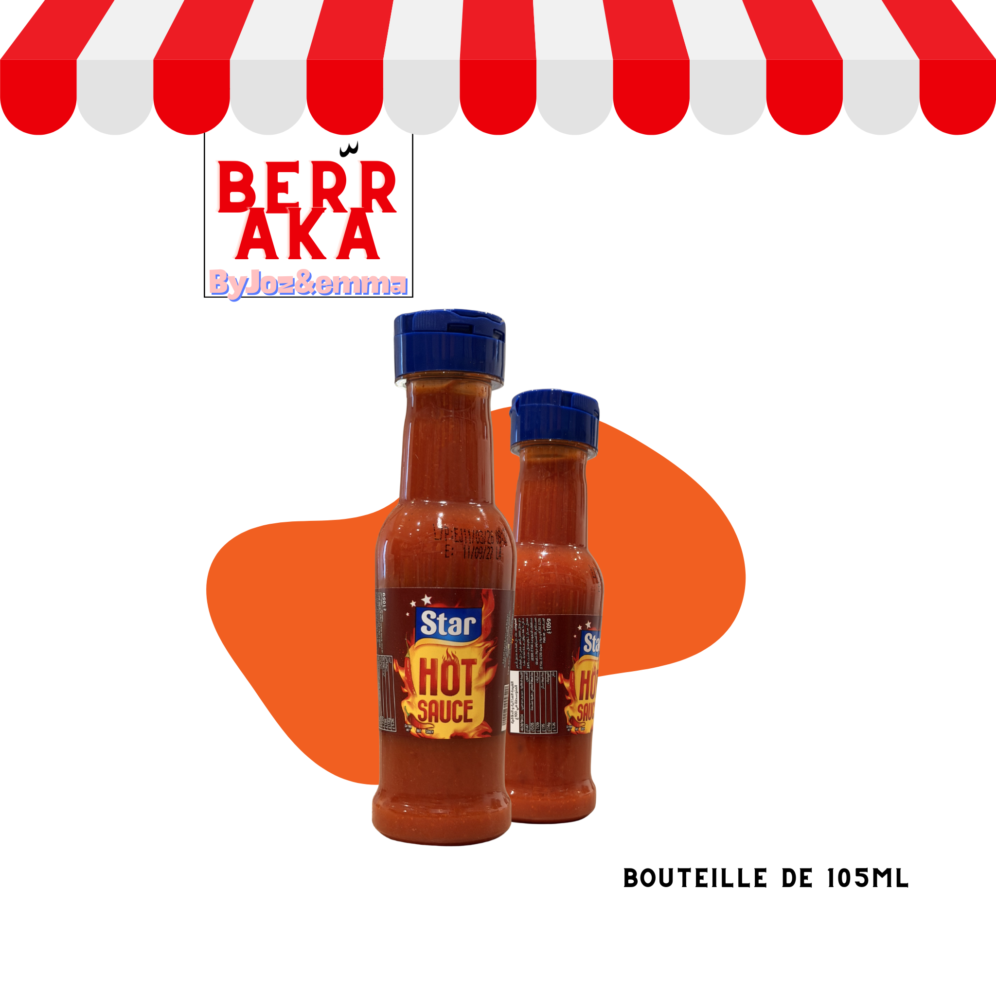 Star Hot sauce - Bouteille de 105g en verre