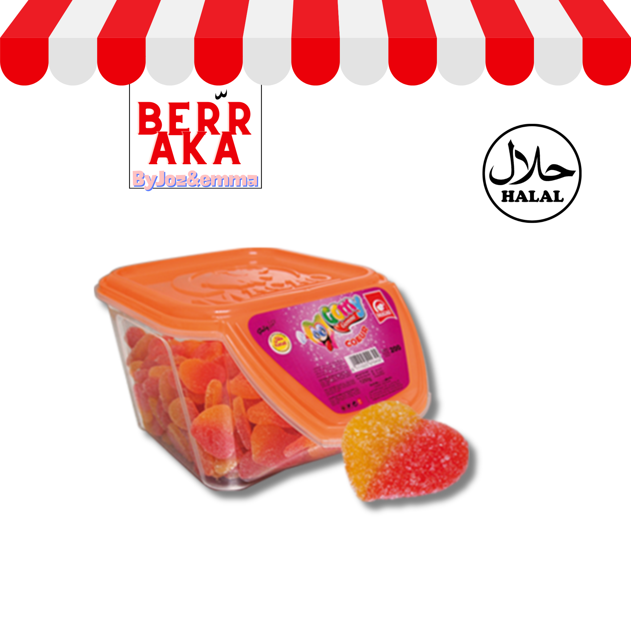 10x Bonbon sucrés Coeur - قلب