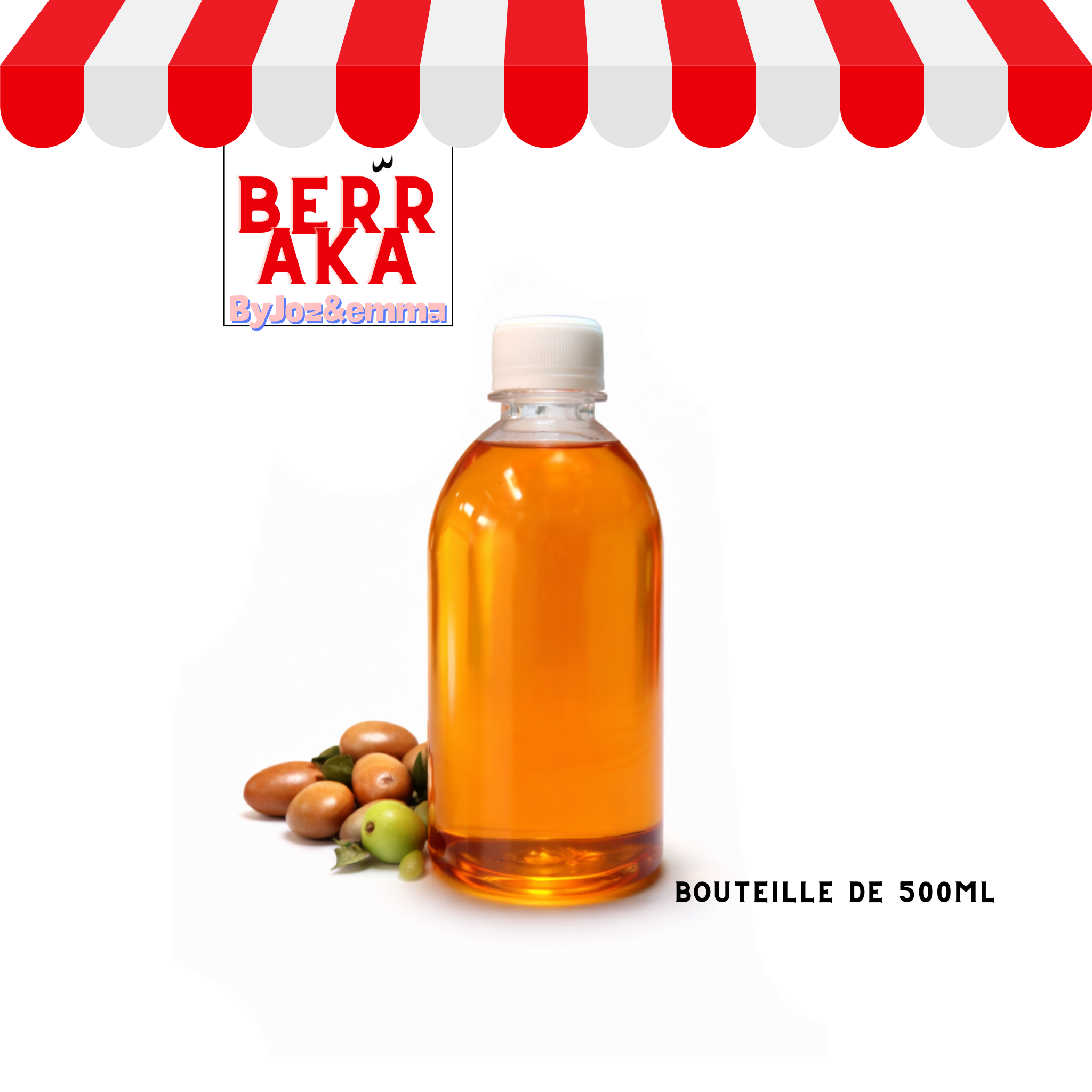 Huile d’Argan Pure 100% Naturelle pour consommation - Bouteille 500ml