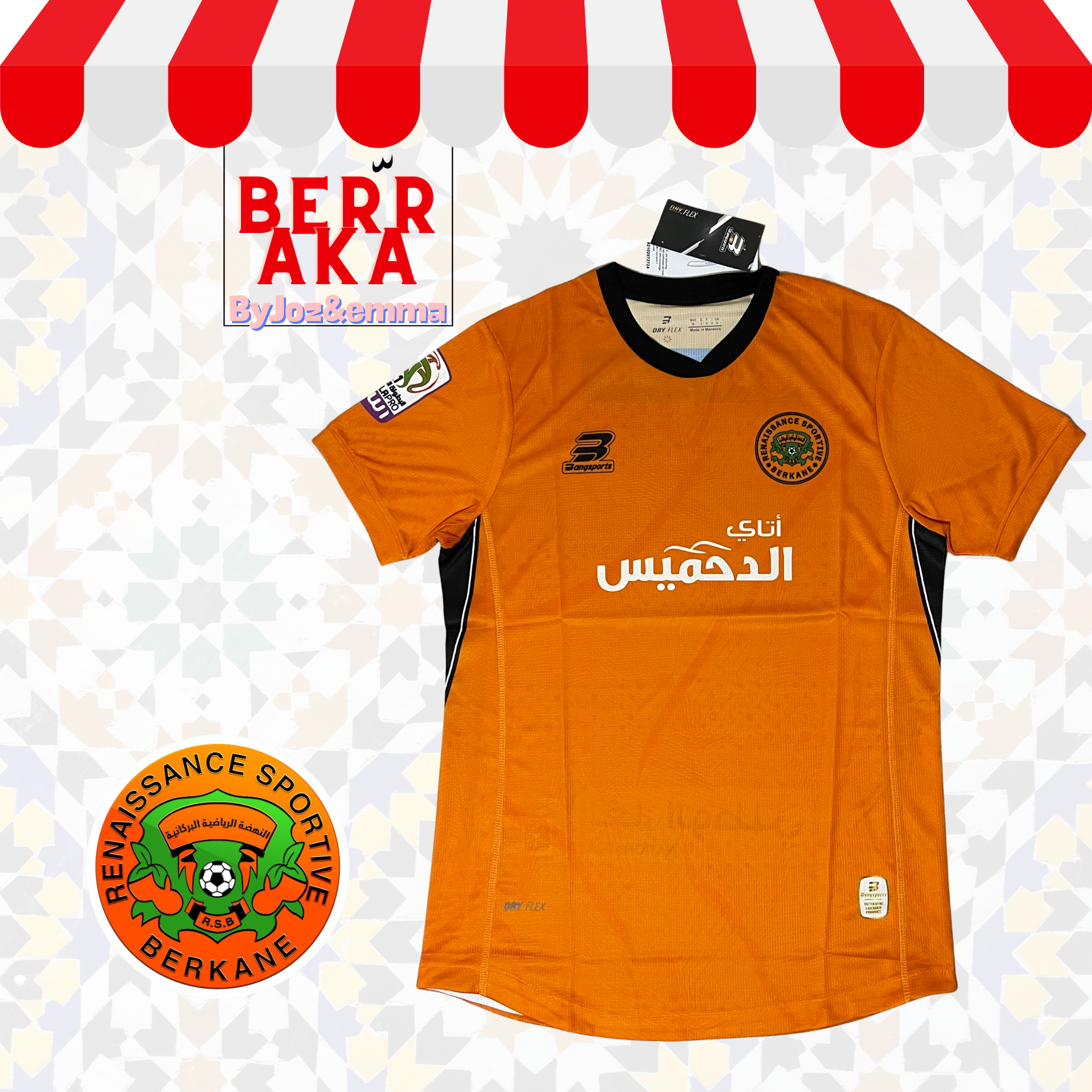 berkane rsb t-shirt orange