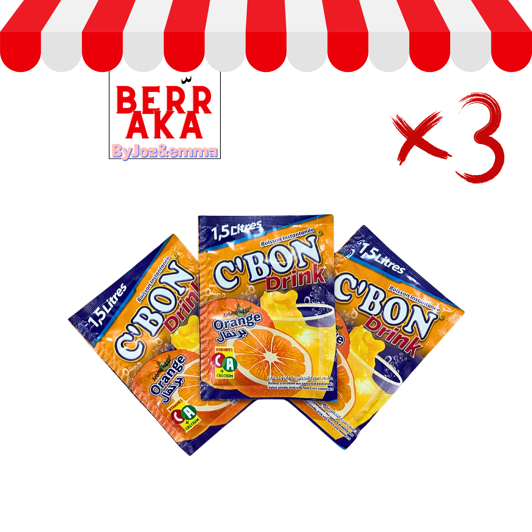 C’Bon Boisson Instantané Orange – 3 Sachets