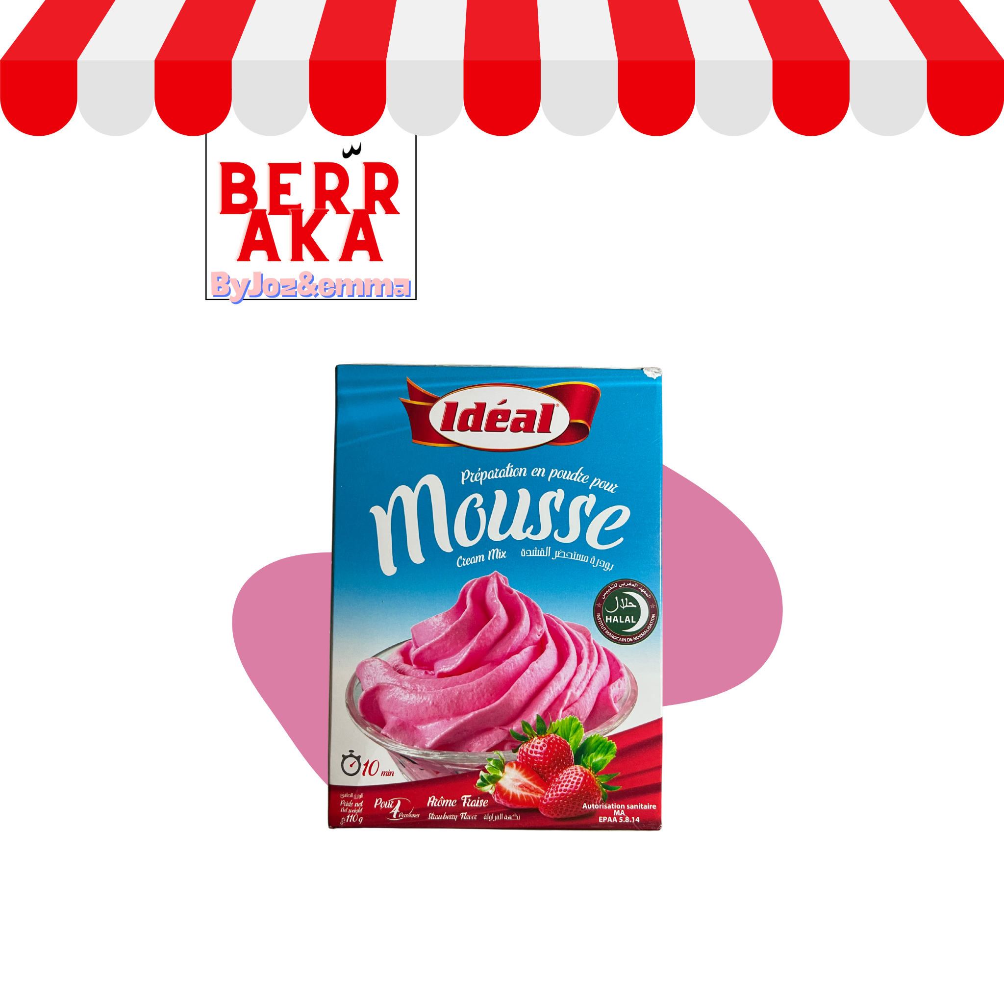 mousse maroc fraise idéal
