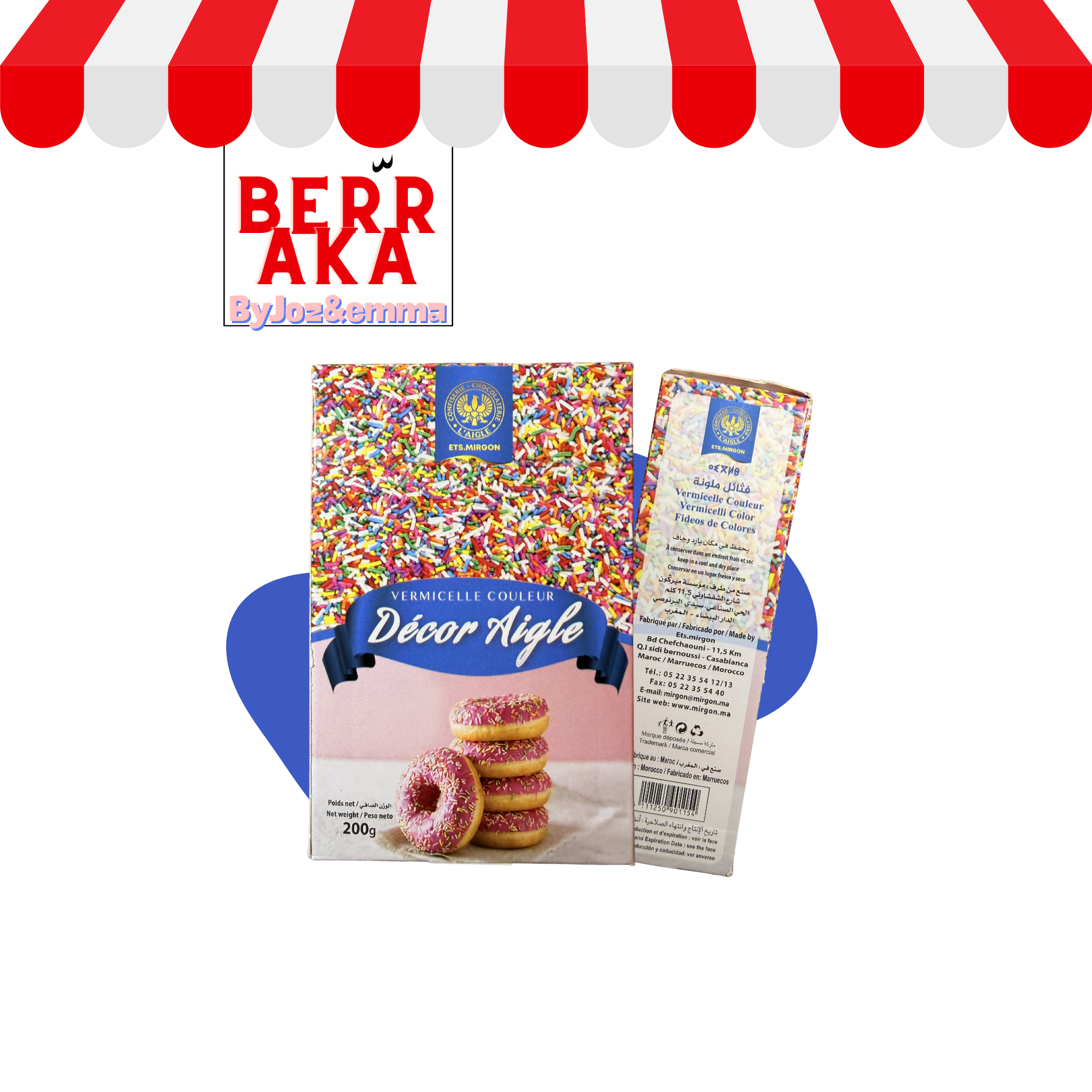 Vermicelle Couleur - Décorations comestibles 200Gr